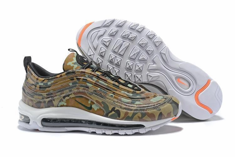 Nike Air Max 97 Camouplage Coffe Green Shoes Sale Size US 7, 8, 8.5, 9, 10, 11 Nike Shoes For Athletics
