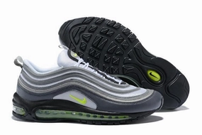 Nike Air Max 97 Carbon Grey Fludredsent Green Shoes Sale Men Size US 7, 8, 8.5, 9, 10, 11 Camo Shoes Nike