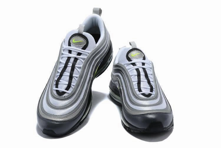 Nike Air Max 97 Carbon Grey Fludredsent Green Shoes Sale Men Size US 7, 8, 8.5, 9, 10, 11 Mercurial Nike Indoor Soccer Shoes