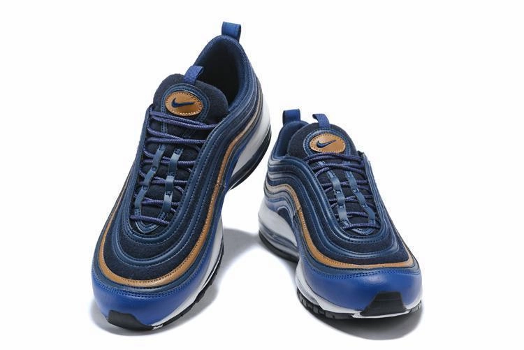 Nike Air Max 97 DK Blue Coffee Shoes Sale Men Size US 7, 8, 8.5, 9, 10, 11 Nike Shoe Chart Size