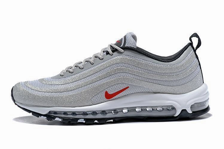 Nike Air Max 97 LX Swarovski Silver White Shoes Sale Men Size US 7, 8, 8.5, 9, 10, 11 Nike Monarch Shoes Squeak