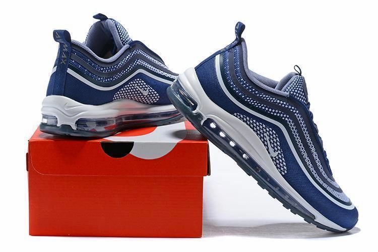 Nike Air Max 97 Ultra 17 Blue Navy Black White Men Shoes Sale Size US 7, 8, 8.5, 9, 10, 11 Best Arch Support Nike Shoes