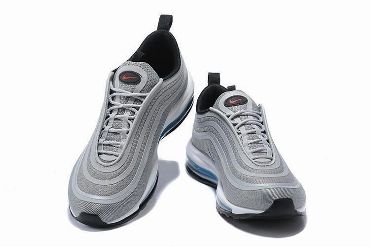Nike Sock Tennis Shoes Nike Air Max 97 Ultra 17 Silve Grey Blue White Men Shoes Sale Size US 7, 8, 8.5, 9, 10, 11