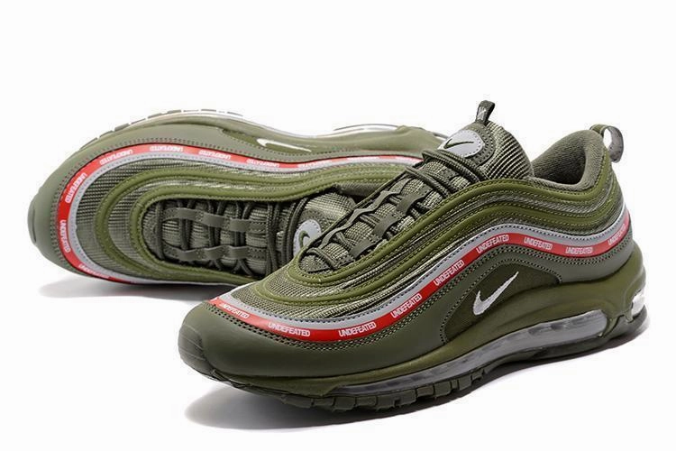 Nike Running Flyknit Shoes Nike Air Max 97 x Undefeated Olive Green Men Shoes Sale Size US 7, 8, 8.5, 9, 10, 11