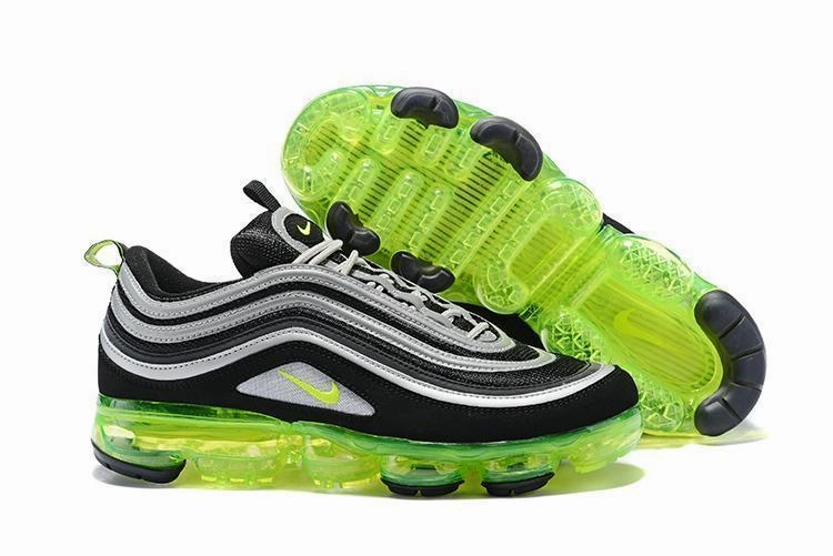 Black Nike Non Slip Shoes Nike Air Vapormax 97 Neon Shoes Sneakers Men Sale Size US 7, 8, 8.5, 9, 10, 11
