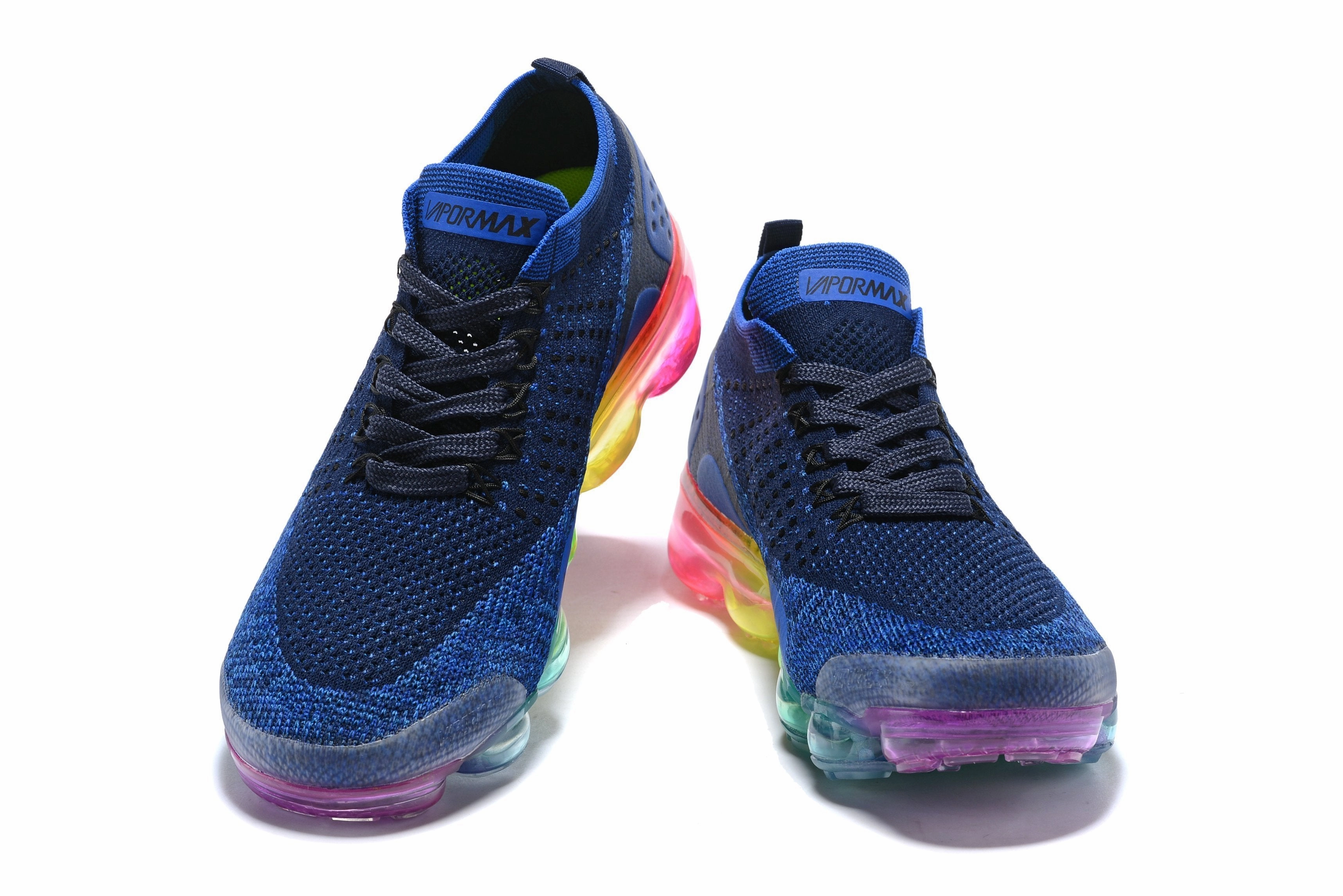 Nike Air Vapormax Flyknit 2 Navy Multicolor Shoes Sneakers Men Sale Size US 7, 8, 8.5, 9, 10, 11 Nike Waterproof Trail Shoes