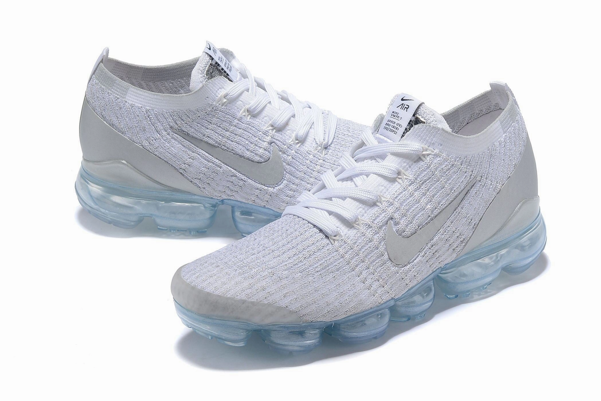 Nike Hyperset Volleyball Shoe Nike Air Vapormax Flyknit 3 &quot;Pure Platinum&quot; Grey White Shoes Sneakers Men Sale Size US 7, 8, 8.5, 9, 10, 11