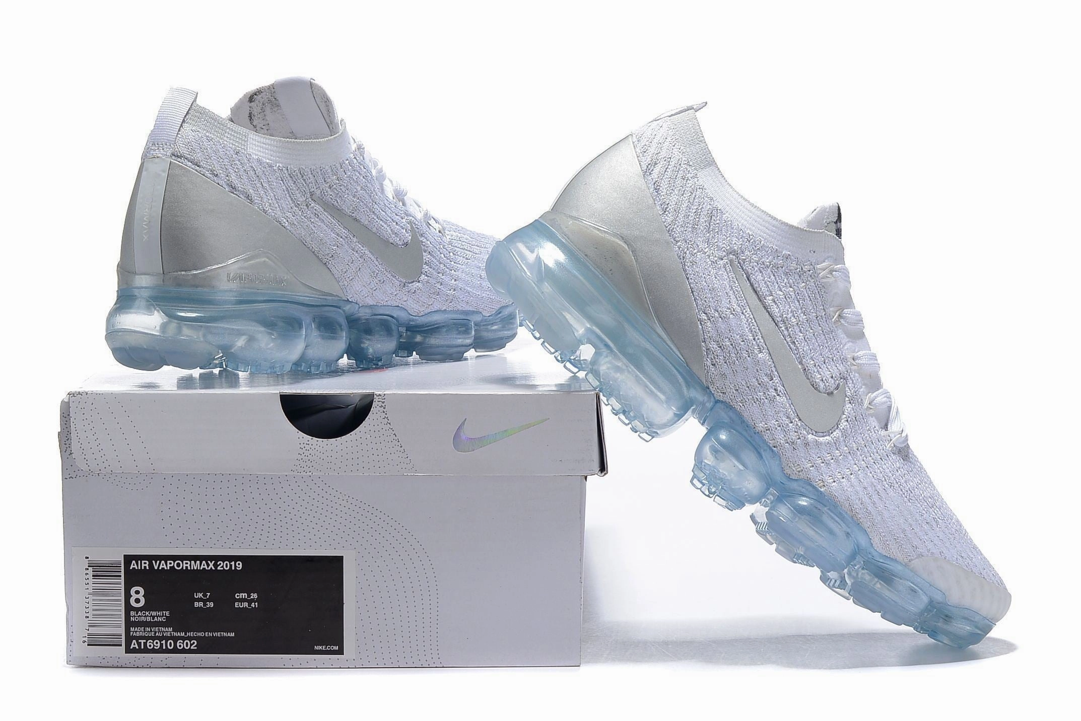 Nike Air Vapormax Flyknit 3 &quot;Pure Platinum&quot; Grey White Shoes Sneakers Men Sale Size US 7, 8, 8.5, 9, 10, 11 Nike Wide Running Shoes