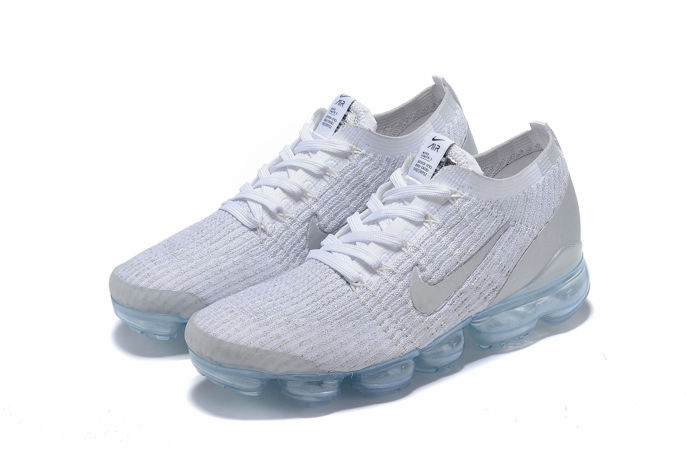 Nike Basketball Shoes Classic Nike Air Vapormax Flyknit 3 &quot;Pure Platinum&quot; Grey White Shoes Sneakers Men Sale Size US 7, 8, 8.5, 9, 10, 11