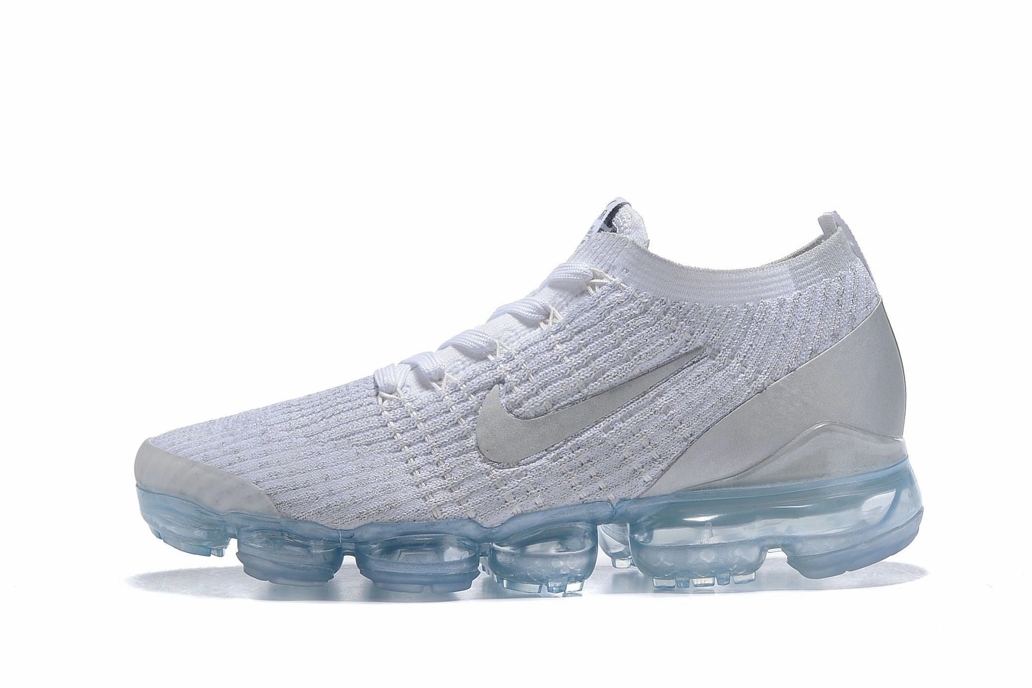 Nike Just Do It Shoes Nike Air Vapormax Flyknit 3 &quot;Pure Platinum&quot; Grey White Shoes Sneakers Men Sale Size US 7, 8, 8.5, 9, 10, 11
