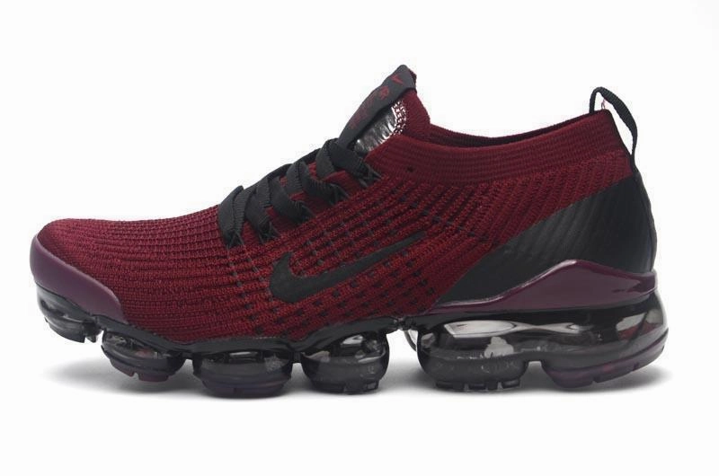 Nike Air Vapormax Flyknit 3 Bordeaux Black Shoes Sneakers Men Sale Size US 7, 8, 8.5, 9, 10, 11 Custom Nike Shoe Maker