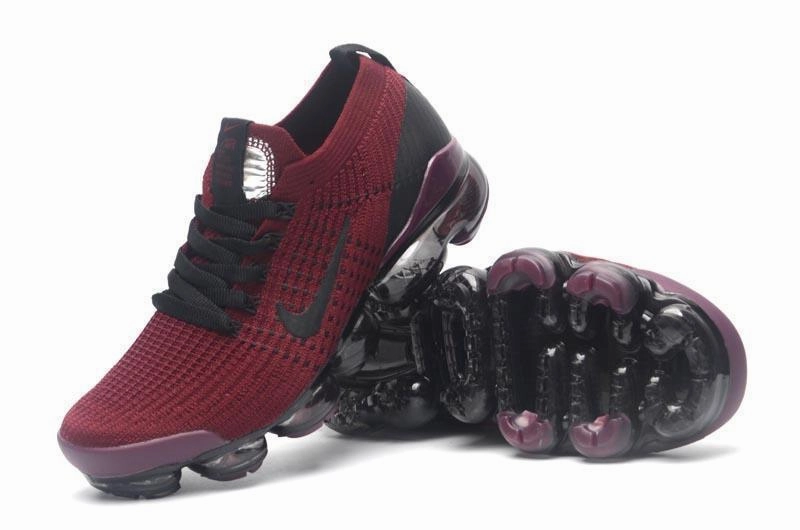 Nike Air Vapormax Flyknit 3 Bordeaux Black Shoes Sneakers Men Sale Size US 7, 8, 8.5, 9, 10, 11 Nike Running Shoes Size