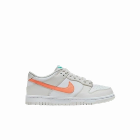 Recycled Nike Shoes Nike Dunk Low White Bone Peach Aqua (GS)
