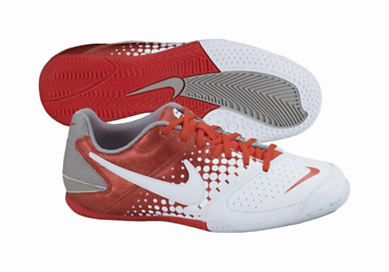 Nike JR 5 Elastico Indoor Soccer Shoes - White/Grey/Orange Women Nike Golf Shoes