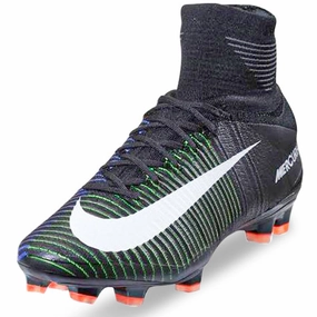 Nike Jr Mercurial Superfly V FG Firm Ground Soccer Cleats (Black/Green) Size 14.5 Soccer Cleats