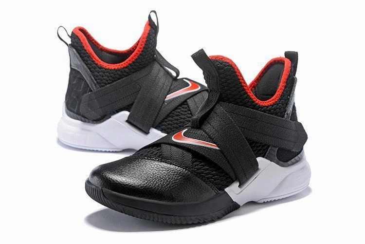 Shop Deals On Nike Air Max Shoes Nike Lebron Soldier XII 12 SFG EP Black White Red Men Shoes Sale Size US7,8,8.5,9,10,11,12
