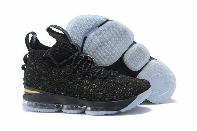 Nike Lebron XV 15 Black Gold Men Shoes Sale Size US7,8,8.5,9,10,11,12 Nike Shoes With Zipper On Side