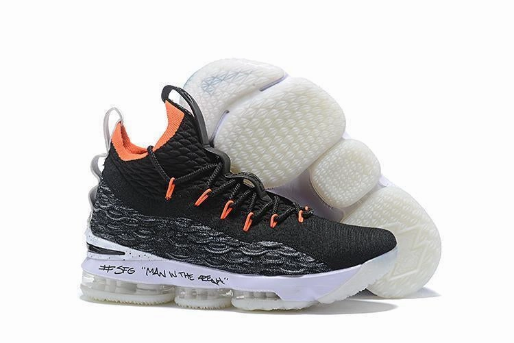 Older Nike Shoes Nike Lebron XV 15 Black White Orange Men Shoes Sale Size US7,8,8.5,9,10,11,12
