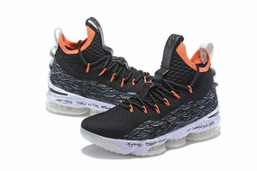 Nike Lebron XV 15 Black White Orange Men Shoes Sale Size US7,8,8.5,9,10,11,12 Nike Shoe Slides