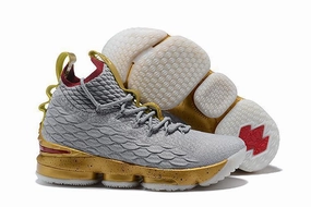 Nike Lebron XV 15 Grey Gold Bordeaux Men Shoes Sale Size US7,8,8.5,9,10,11,12 Nike Bike Shoes