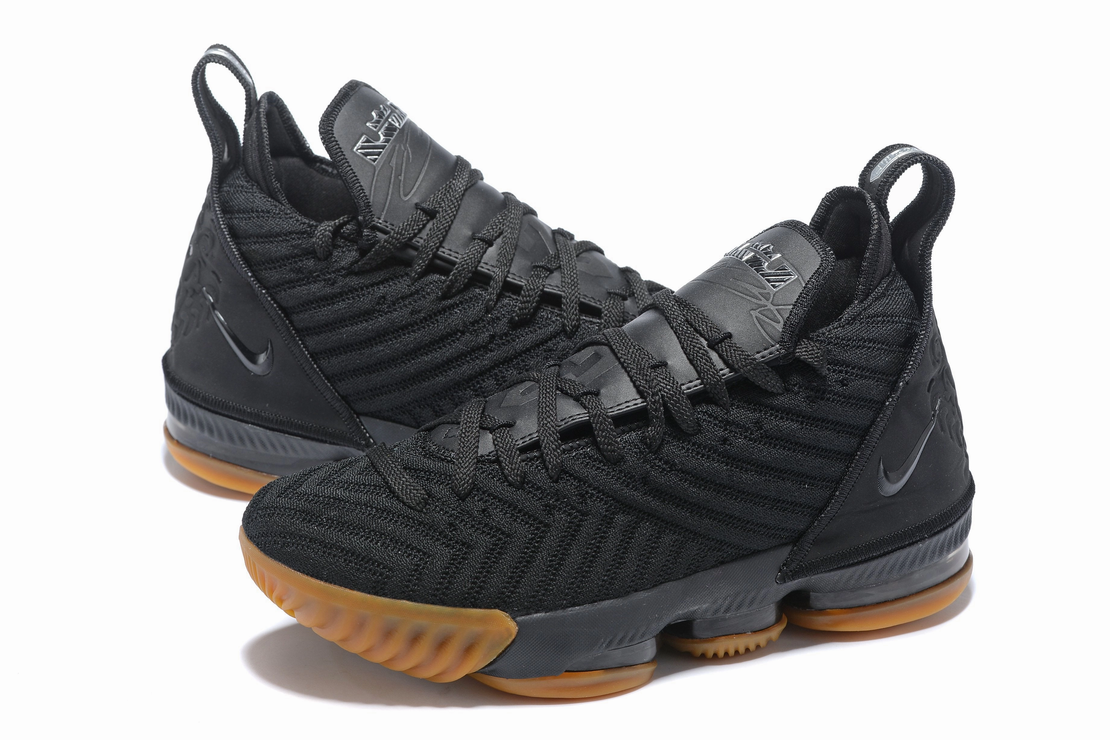 Nike X Supreme Shoes Nike Lebron XV 16 EP Black Raw Rubber Men Shoes Sale Size US7,8,8.5,9,10,11,12