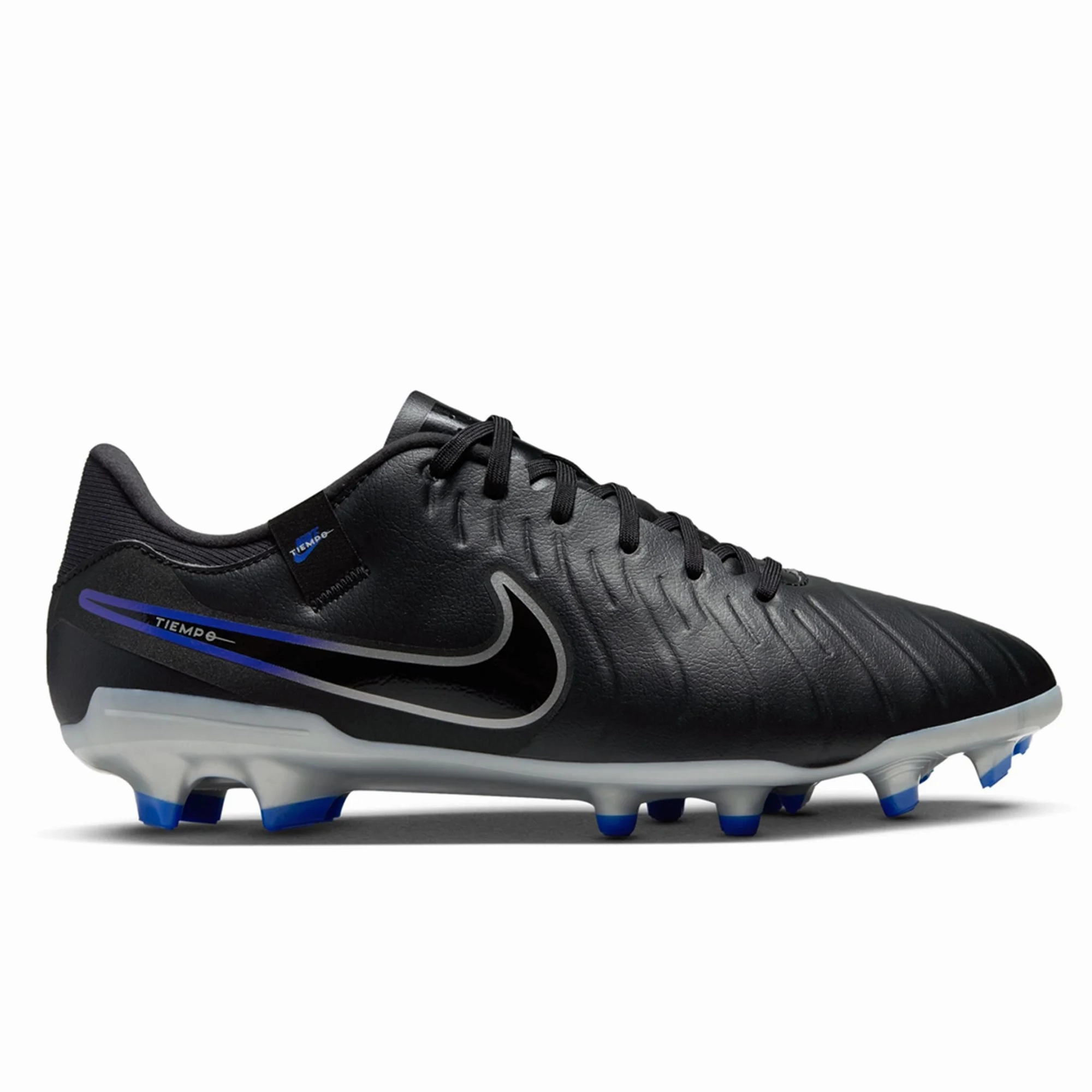 Nike Legend 10 Academy FG/MG Soccer Cleats (Black/Chrome-Hyper Royal) Soccer Cleats Fg Vs Ag