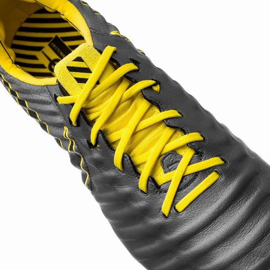 Nike Legend 7 Elite FG Firm Ground Soccer Cleats - Dark Grey/Black/Yellow Drippy Shoes Nike