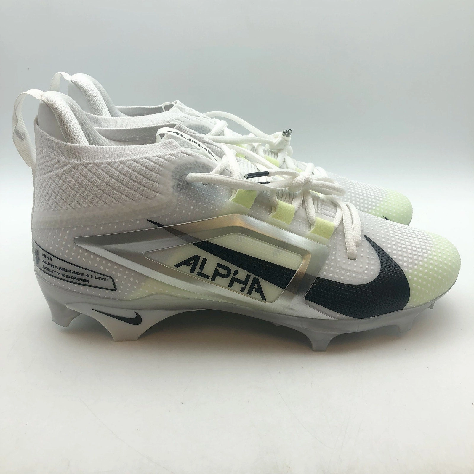 Floral Nike Tennis Shoes Nike Mens Alpha Menace 4 Elite Football Cleats Size 10 White Yellow NWOB