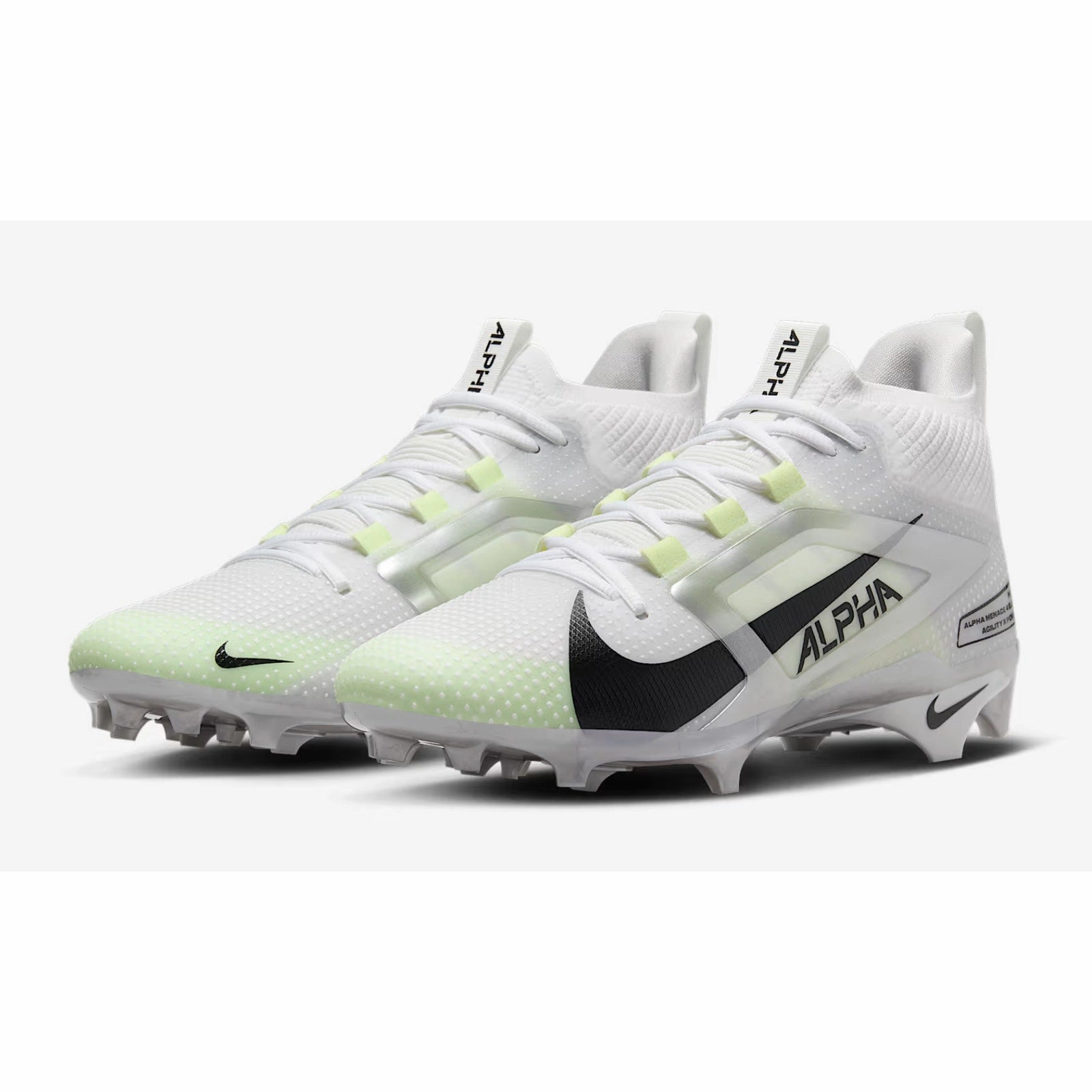 Nike Mens Alpha Menace 4 Elite Football Cleats Size 10 White Yellow NWOB Drawing Of Nike Shoe