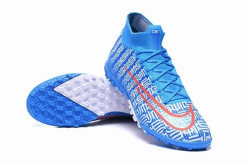 Nike Mercurial Superfly 7 Elite TF Soccers Cleats Shoes Light Blue Girls Nike Shoes