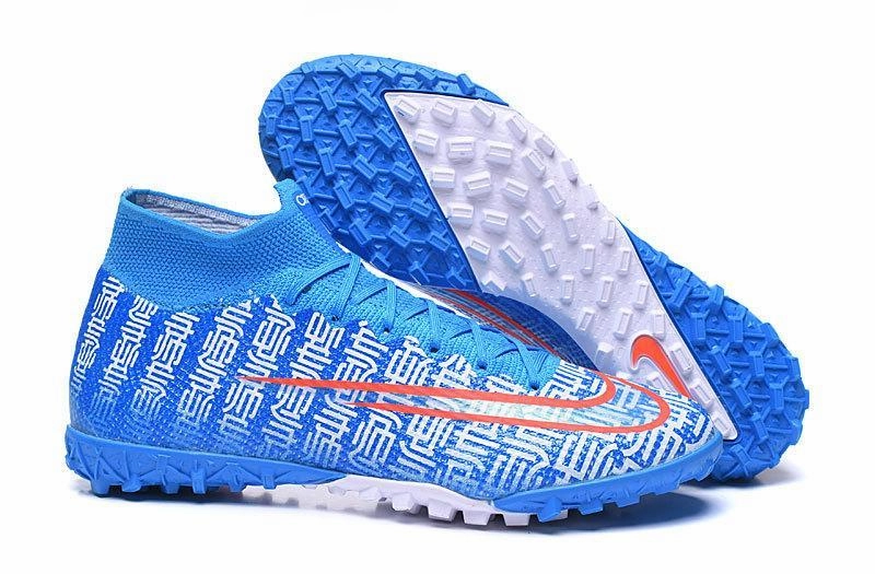 Nike Mercurial Superfly 7 Elite TF Soccers Cleats Shoes Light Blue Paris Nike Shoes