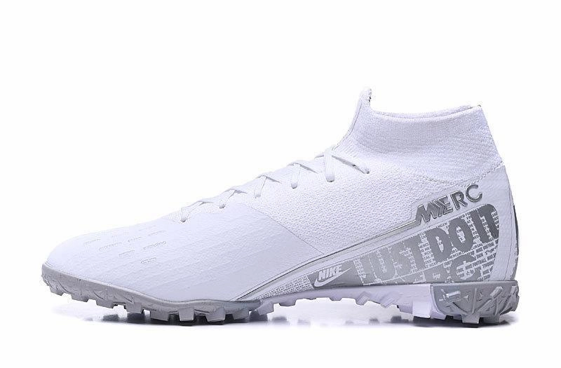 Nike Mercurial Superfly VII Elite TF Soccers Cleats Shoes All White Carolina Panthers Nike Shoes