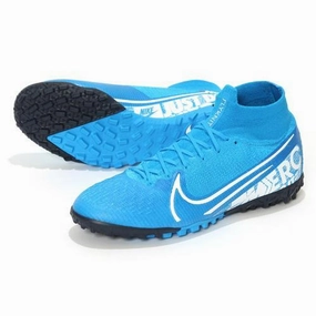Nike Anthony Davis Shoes Nike Mercurial Superfly VII Elite TF Soccers Cleats Shoes Light Blue