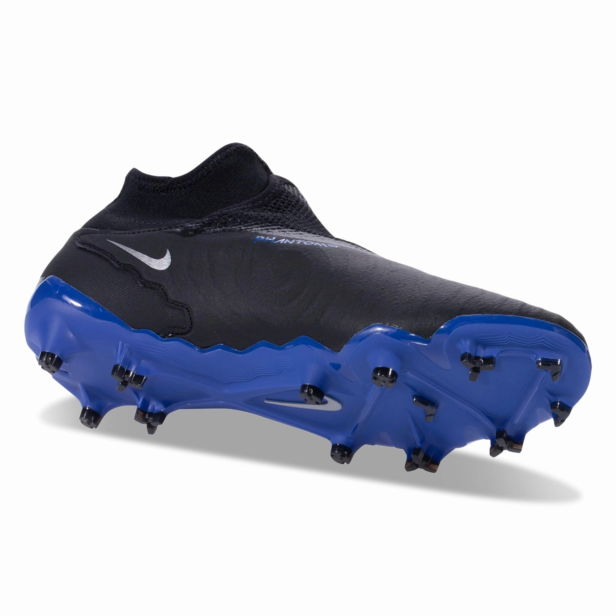 Nike Phantom GX Pro DF Firm Ground Soccer Cleats (Black/Chrome-Hyper Royal) Elite Ag Soccer Cleats