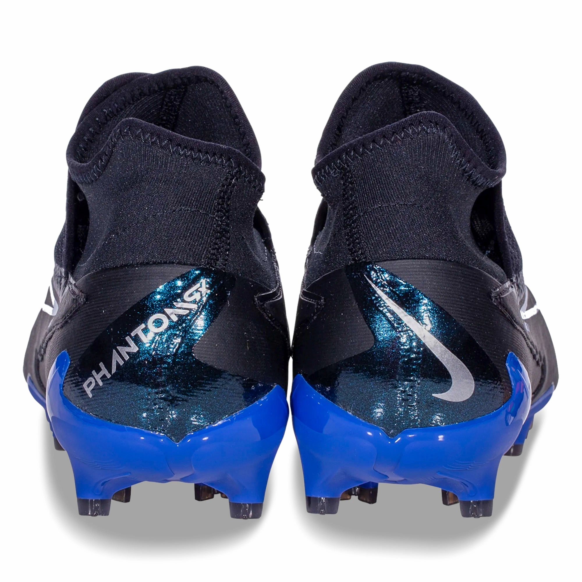 Size 5 Soccer Cleats Nike Phantom GX Pro DF Firm Ground Soccer Cleats (Black/Chrome-Hyper Royal)