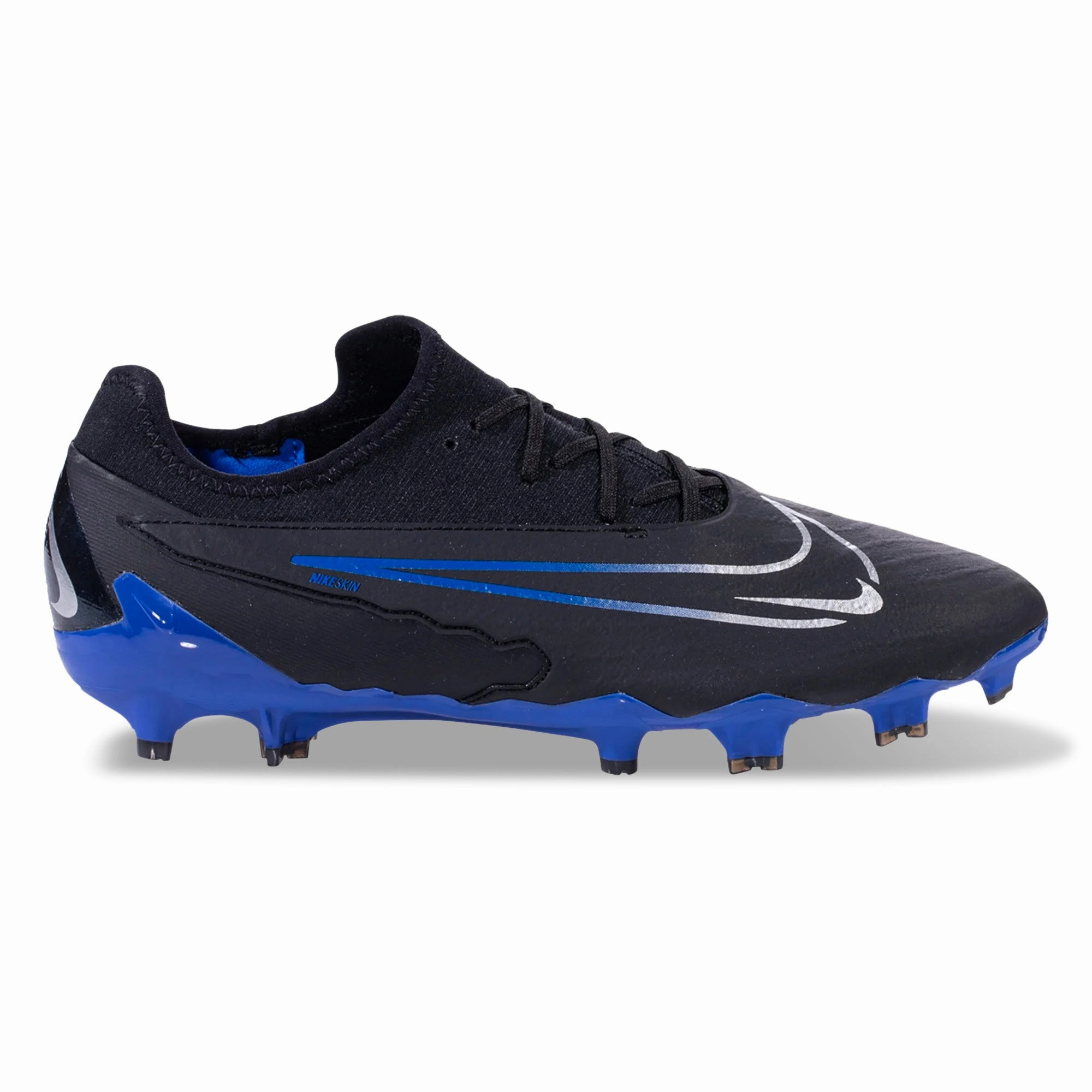 Affordable Soccer Cleats Nike Phantom GX Pro Firm Ground Soccer Cleats (Black/Chrome-Hyper Royal)