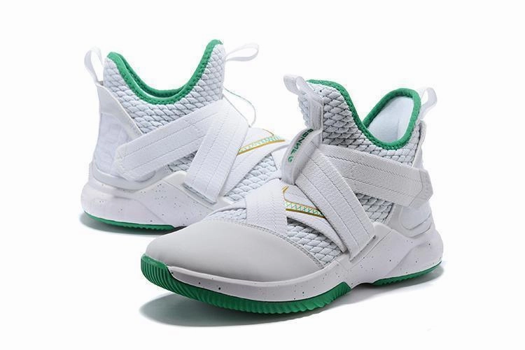 Nike Lebron Soldier XII 12 SFG EP Grey White Green Men Shoes Sale Size US7,8,8.5,9,10,11,12 Shoes Nike Jordan