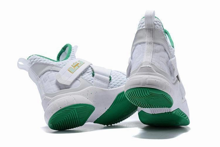 Nike Lebron Soldier XII 12 SFG EP Grey White Green Men Shoes Sale Size US7,8,8.5,9,10,11,12 Gary Payton Nike Shoes
