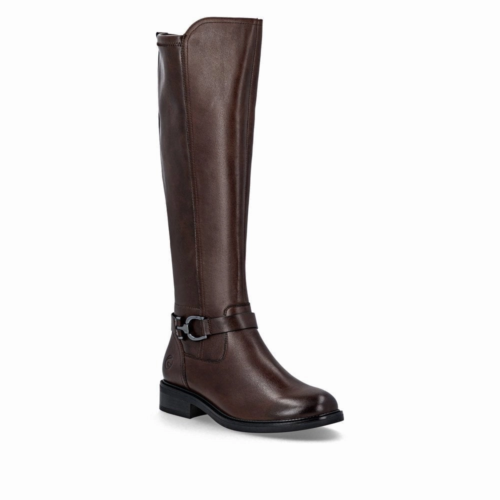 Sutton Brown Leather Womens Knee High Boots