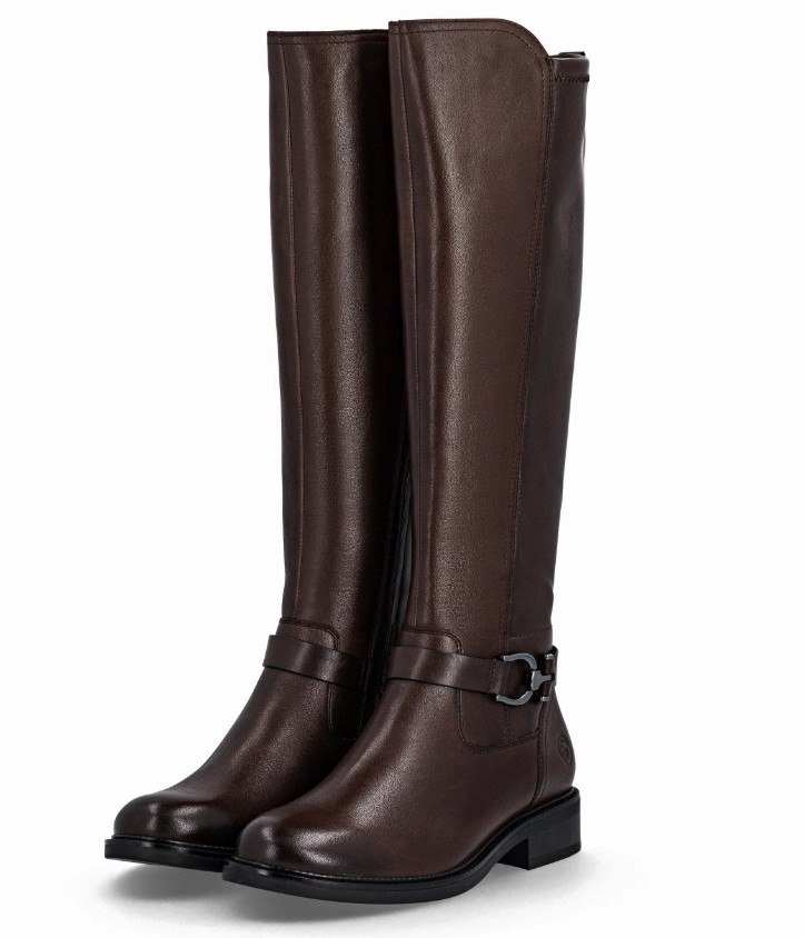 Sutton Brown Leather Womens Knee High Boots
