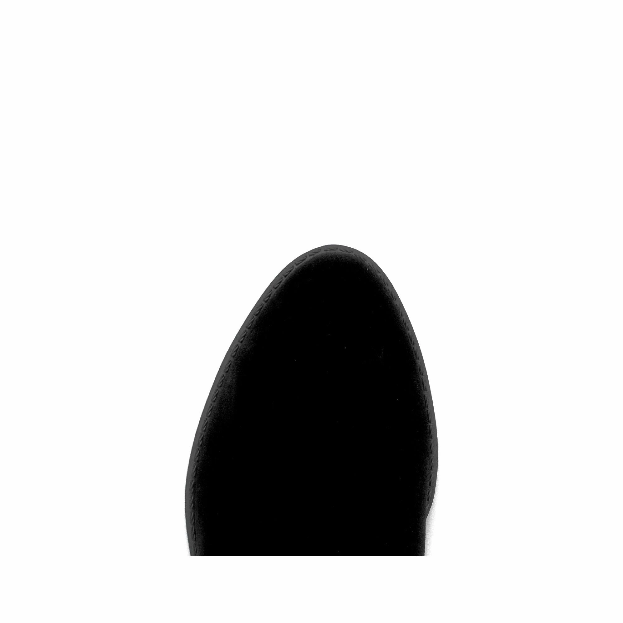 Gabor 75.901.17 Garden Ladies Black Suede Side Zip Knee High Boots Knee High White Chunky Boots