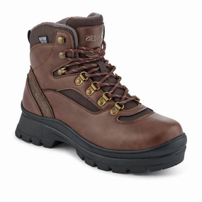 Wide Fit Water-Resistant Walking Boots - SUNCH42002 / 327 908 - Brown Hippie Rain Boots