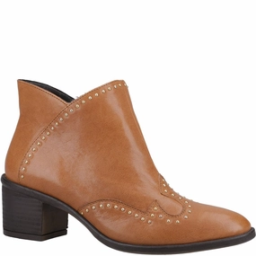 Tan Waverly Ankle Boots Razor Leather Ankle Boots
