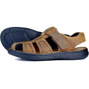 Overpronation Sandals ORCA BAY Grenada Leather Padded Sandals - Men's - Sand