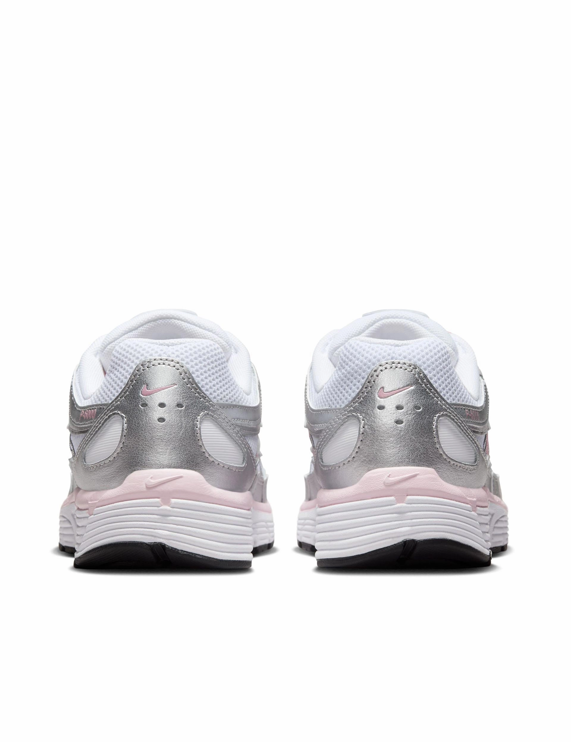P-6000 Shoes - White/Metallic Silver/Elemental Pink Ankle Support Shoes Nike