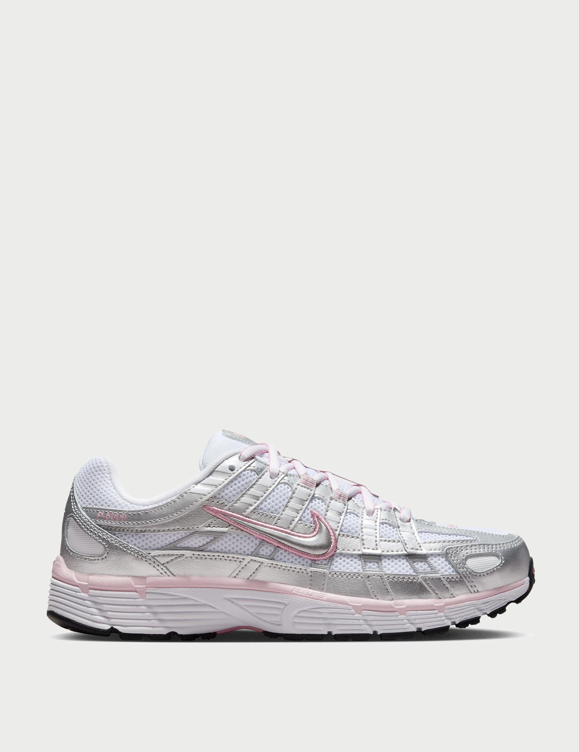 P-6000 Shoes - White/Metallic Silver/Elemental Pink Nike Shoes With Strap