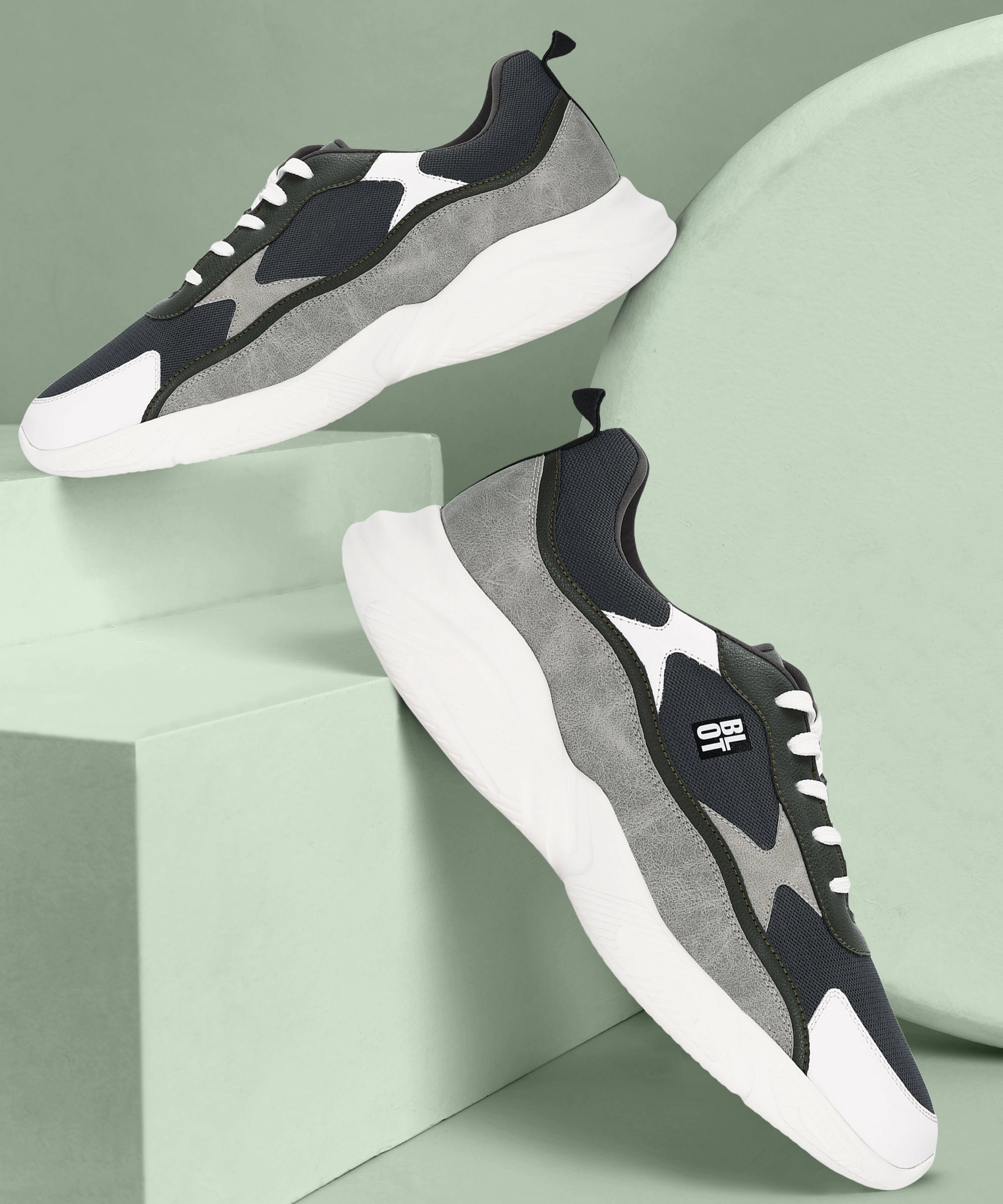 Hiking Walking Paragon K1031G Men Casual Shoes | Stylish Walking Outdoor Shoes for Everyday Wear | Smart & Trendy Design  | Comfortable Cushioned Soles White