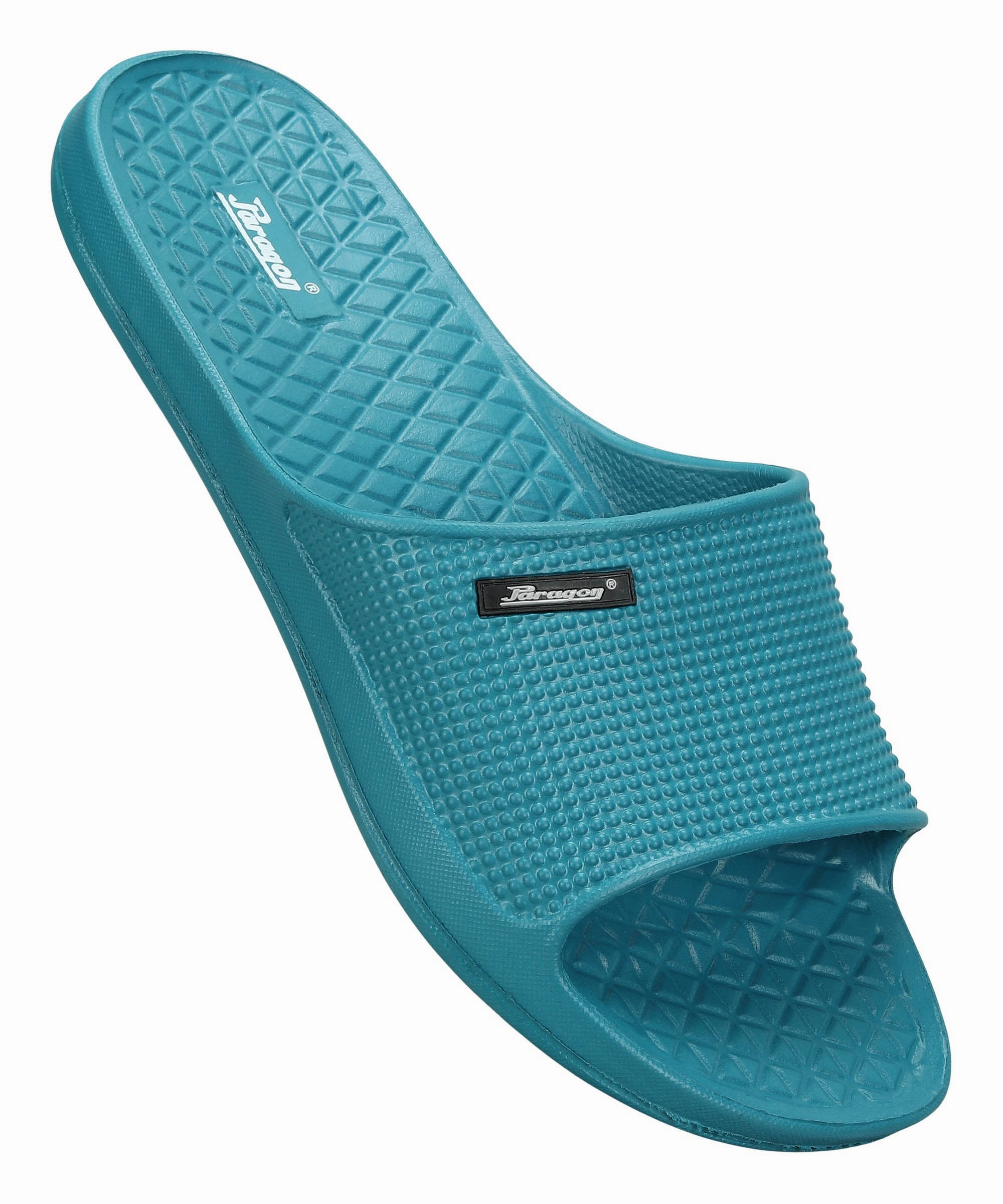 Backpacking Flip Flops Paragon Men's Teal Blue Sliders with Comfortable & Durable Sole