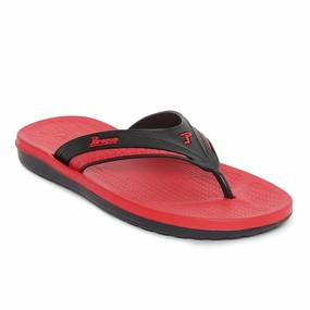 Paragon Ultra-Comfortable Black Casual Flip Flops for Men Ladies Leather Flip Flops