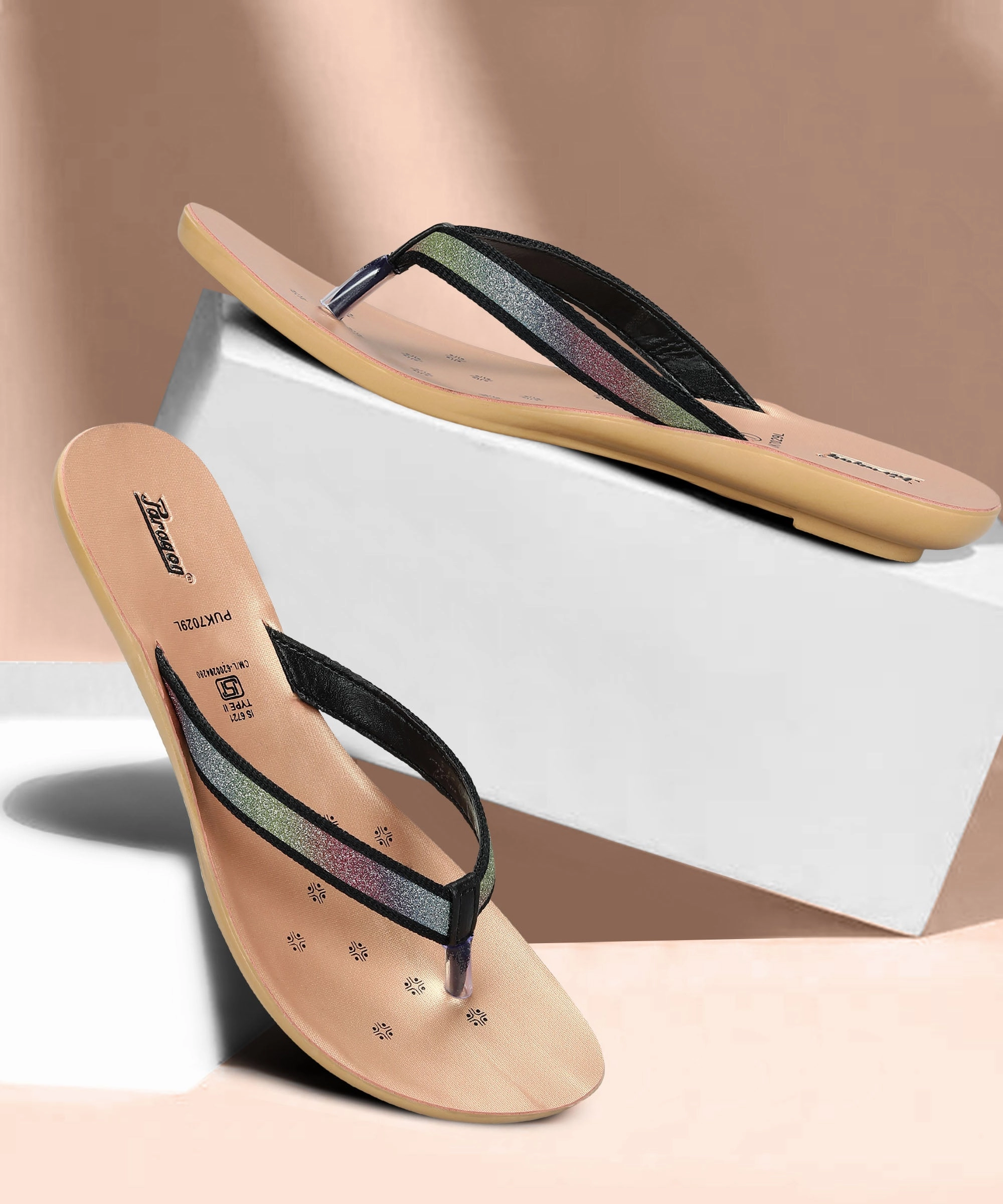 Map Of Sandals Resorts Paragon Women's Slip On Flat Black Sandals | Durable Dailywear Sandals